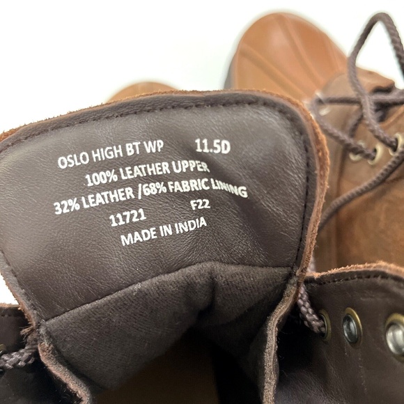 POLO Ralph Lauren Oslo Waterproof Duck Boots Men 11.5 Leather Suede Winter Hiker - Picture 11 of 11